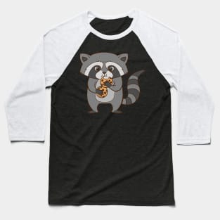 A cute raccoon eats cookies. Baseball T-Shirt